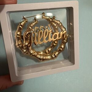 Rado Gold Personalized Hoop Earrings